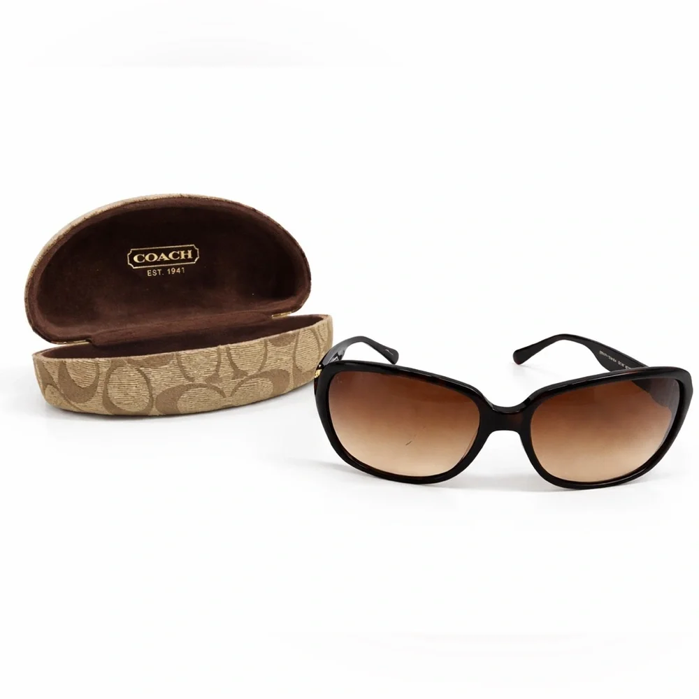 Coach HC8030 Tortoise Gradient Sunglasses w/ Case - Picture 3 of 9